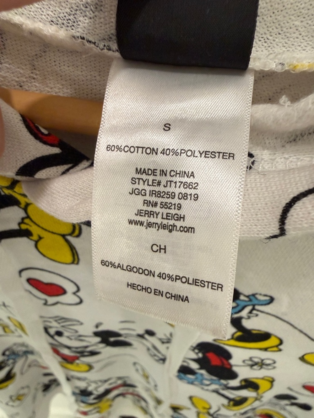 Disney White Mickey & Minnie Allover Print Hoodie Sweatshirt - Picture 3 of 4